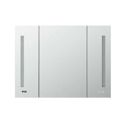 Aquadom Signature Royale 48" x 30" Triple-Door LED Lighted Medicine Cabinet With Defogger, Integrated LED 3X Magnifying Mirror and Electrical Outlet With USB - SR3-4830-N