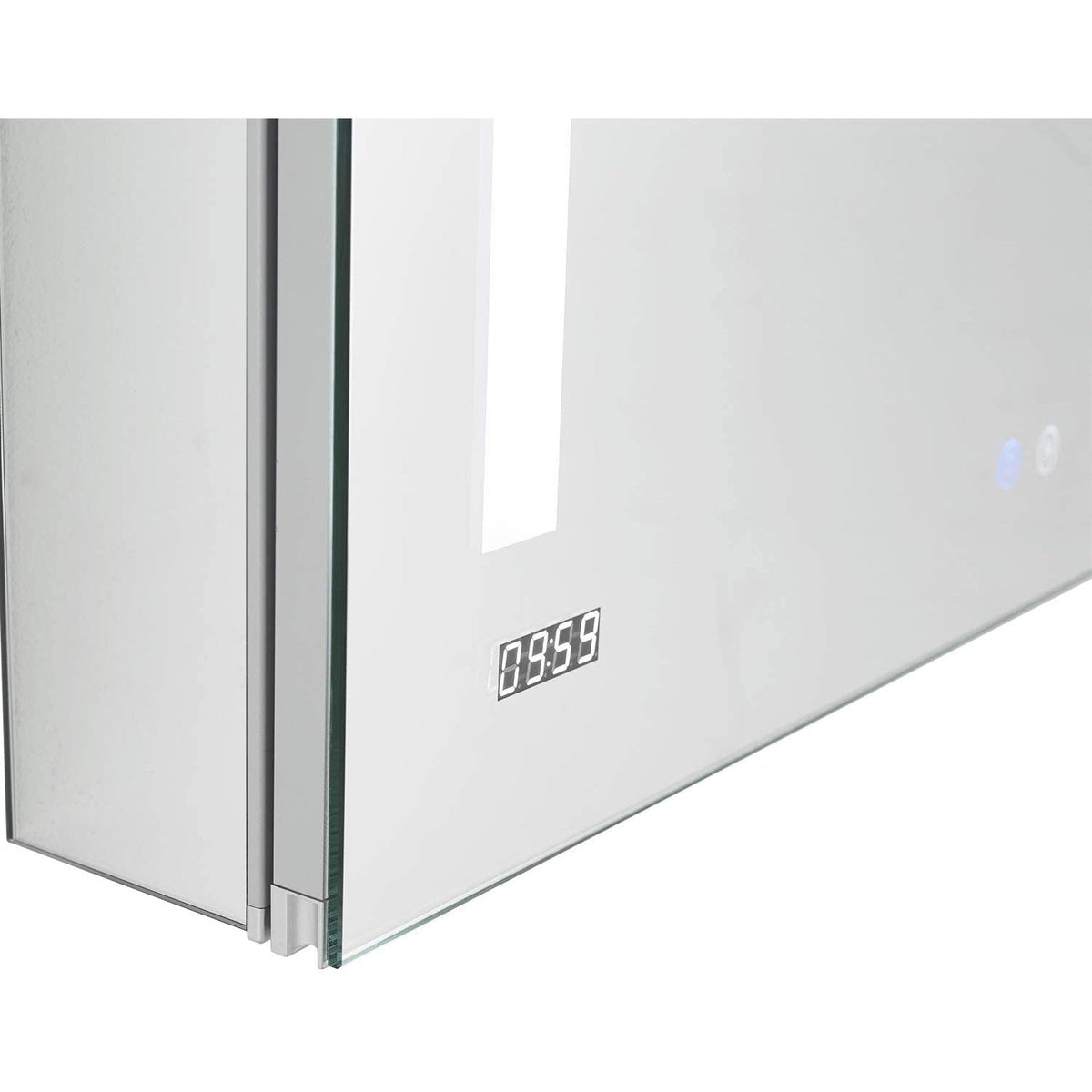 Aquadom Signature Royale Single View 24" x 30" Rectangular Right Hinged Medicine Cabinet With Lighting, Defogger, Integrated LED 3X Magnifying Mirror And Electrical Outlet with USB - SR-2430R-N