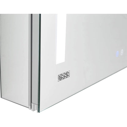 Aquadom Signature Royale Single View 24" x 30" Rectangular Right Hinged Medicine Cabinet With Lighting, Defogger, Integrated LED 3X Magnifying Mirror And Electrical Outlet with USB - SR-2430R-N