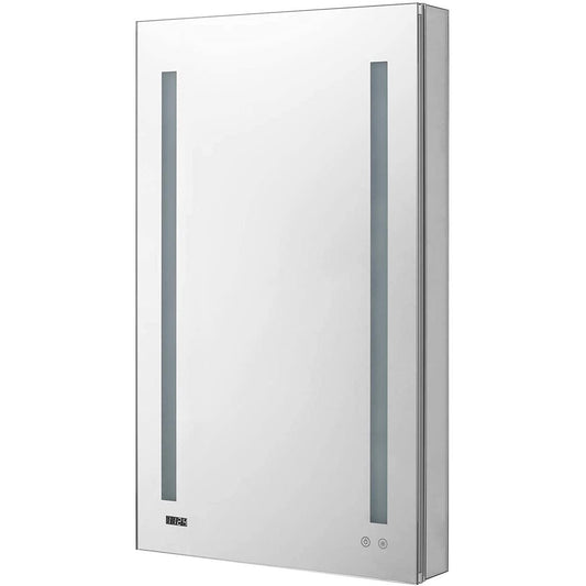 Aquadom Signature Royale Single View 24" x 40" Rectangular Right Hinged Medicine Cabinet With Lighting, Defogger, Integrated LED 3X Magnifying Mirror And Electrical Outlet with USB - SR-2440R-N