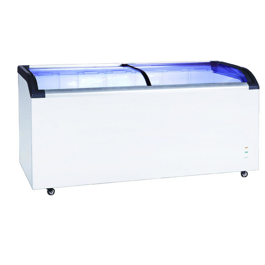 Adcraft BDCF-15-CG Black Diamond Sliding Glass Door Chest Freezer 15.7 Cu. Ft. - ACBDCF15CG