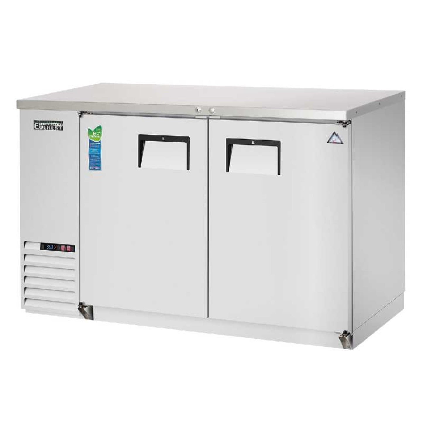 Everest Commercial 49" Back Bar Cooler Two Section 14 cu. ft. - EBB48-SS