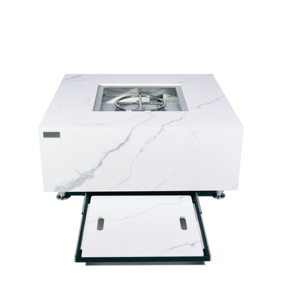 Bianco Fire Table with Compartment