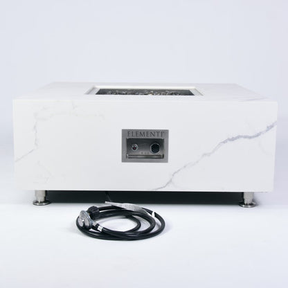 Bianco Fire Table with hose closeup