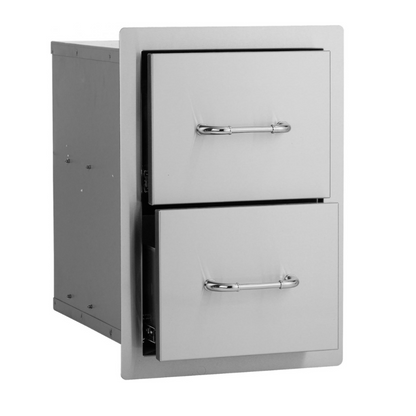 Bull Grills Stainless Steel Double Drawer (56985) - 56985