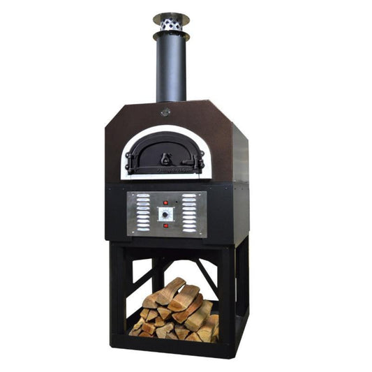 Chicago Brick Oven 750 Gas and Wood Oven w/Stand - CBO-O-STD-750-HYB-NG-CV