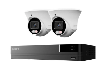 Lorex Connect U Series 4K 8-Channel Wired NVR System with U3 2K+ PoE Turret Cameras - 2TB (Cables not included)