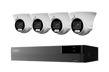 Lorex Connect U Series 4K 8-Channel Wired NVR System with U3 2K+ PoE Turret Cameras - 2TB (Cables not included)