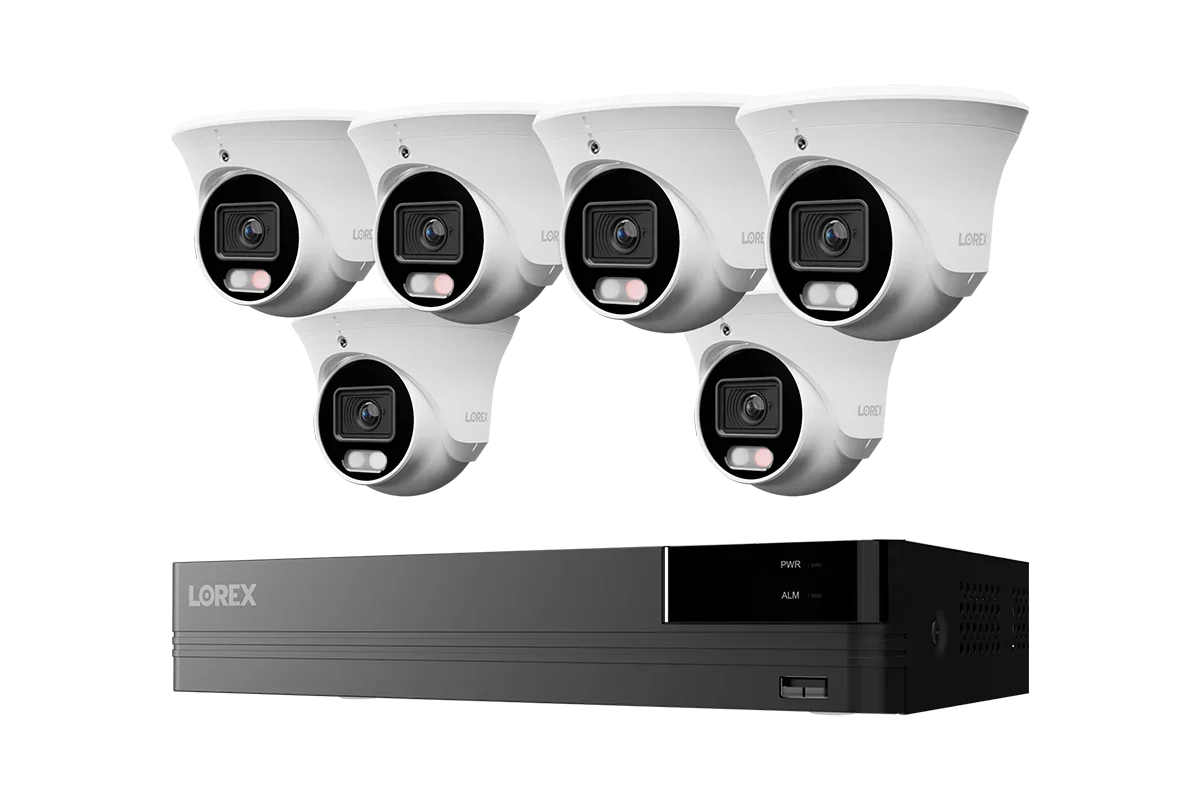 Lorex Connect U Series 4K 8-Channel Wired NVR System with U3 4K PoE Turret Cameras - 2TB (Cables not included)