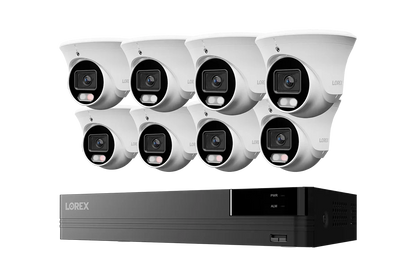 Lorex Connect U Series 4K 8-Channel Wired NVR System with U3 4K PoE Turret Cameras - 2TB (Cables not included)