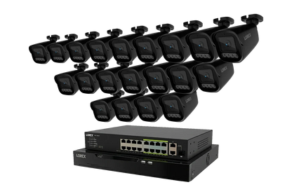 Lorex Connect X Series 4K 32-Channel Wired NVR System with X3 Bullet Security Cameras - 8TB (Cables not included)