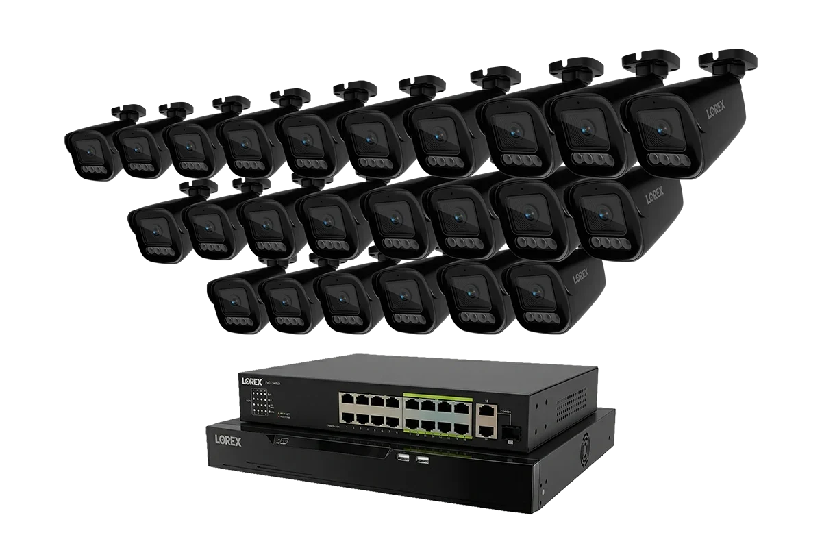 Lorex Connect X Series 4K 32-Channel Wired NVR System with X3 Bullet Security Cameras - 8TB (Cables not included)