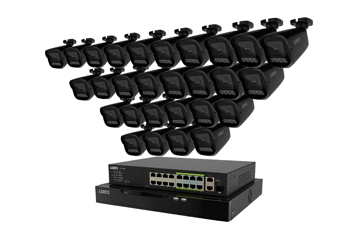 Lorex Connect X Series 4K 32-Channel Wired NVR System with X3 Bullet Security Cameras - 8TB (Cables not included)