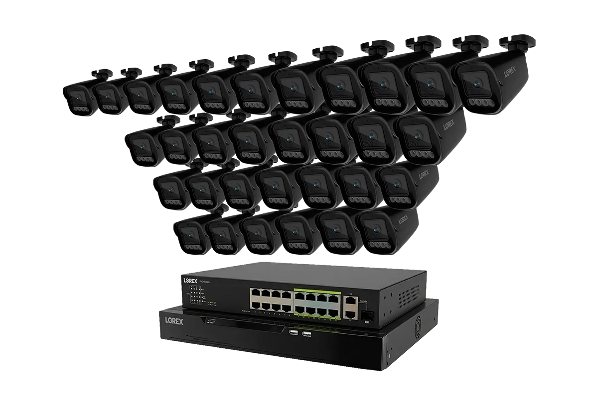 Lorex Connect X Series 4K 32-Channel Wired NVR System with X3 Bullet Security Cameras - 8TB (Cables not included)