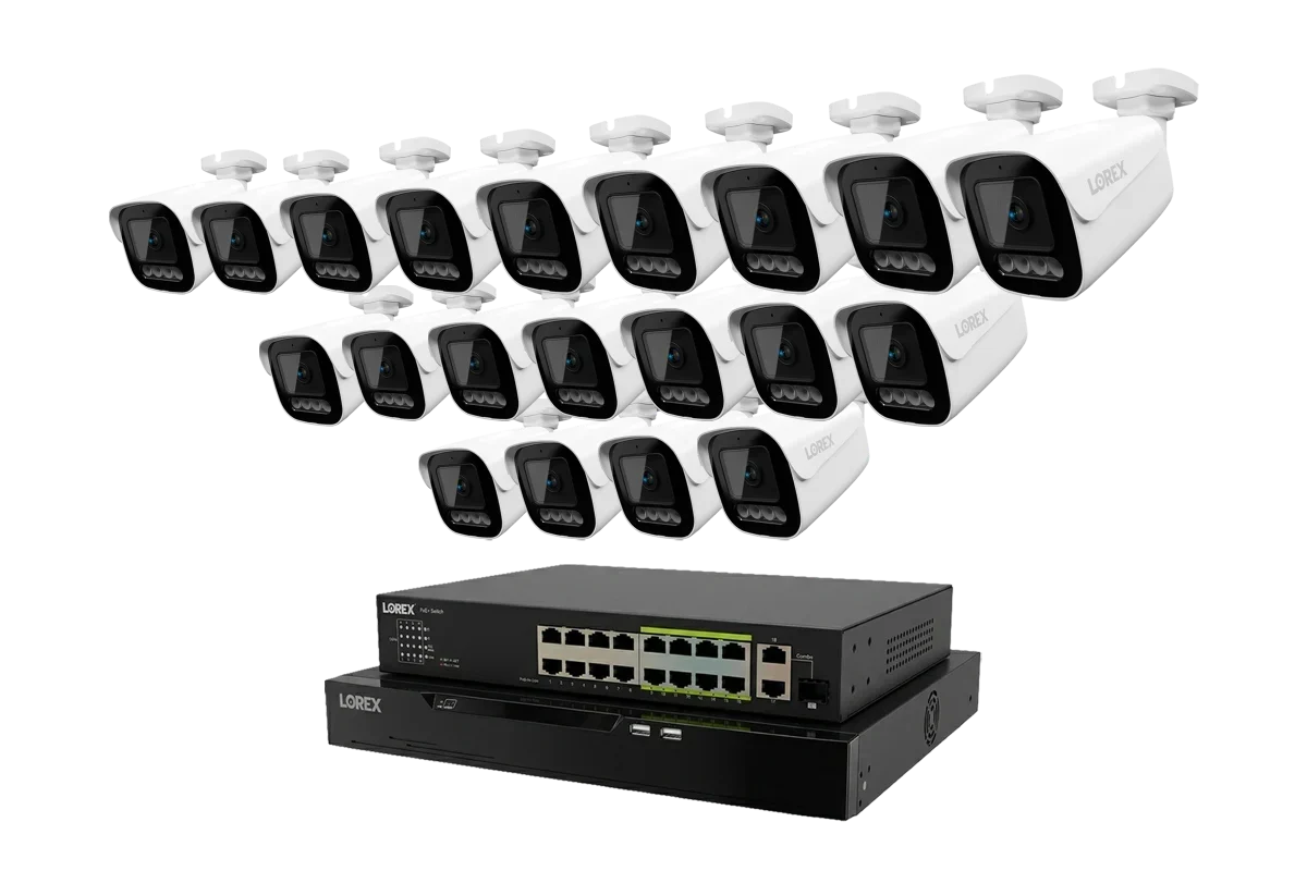 Lorex Connect X Series 4K 32-Channel Wired NVR System with X3 Bullet Security Cameras - 8TB (Cables not included)