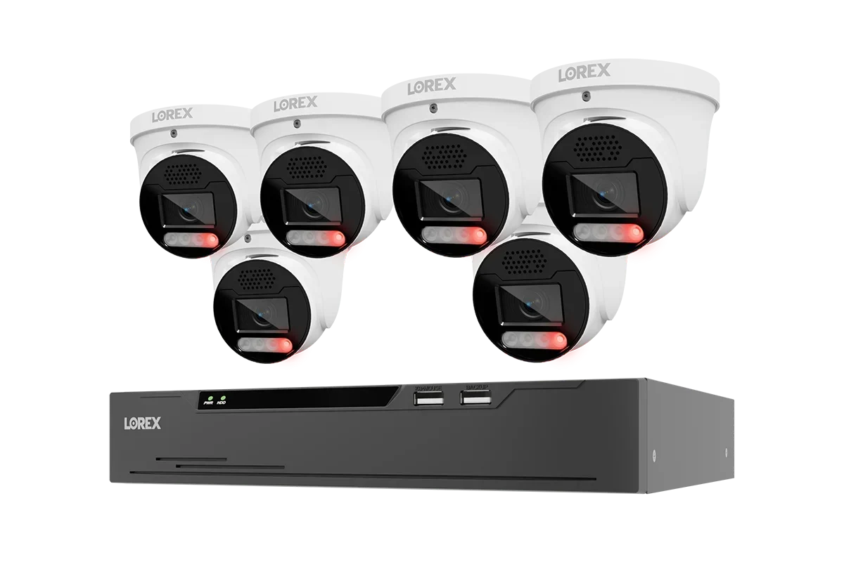 Lorex Connect X Series 4K 8-Channel Wired NVR System with X5 Turret Security Cameras - 2TB (Cables not included)