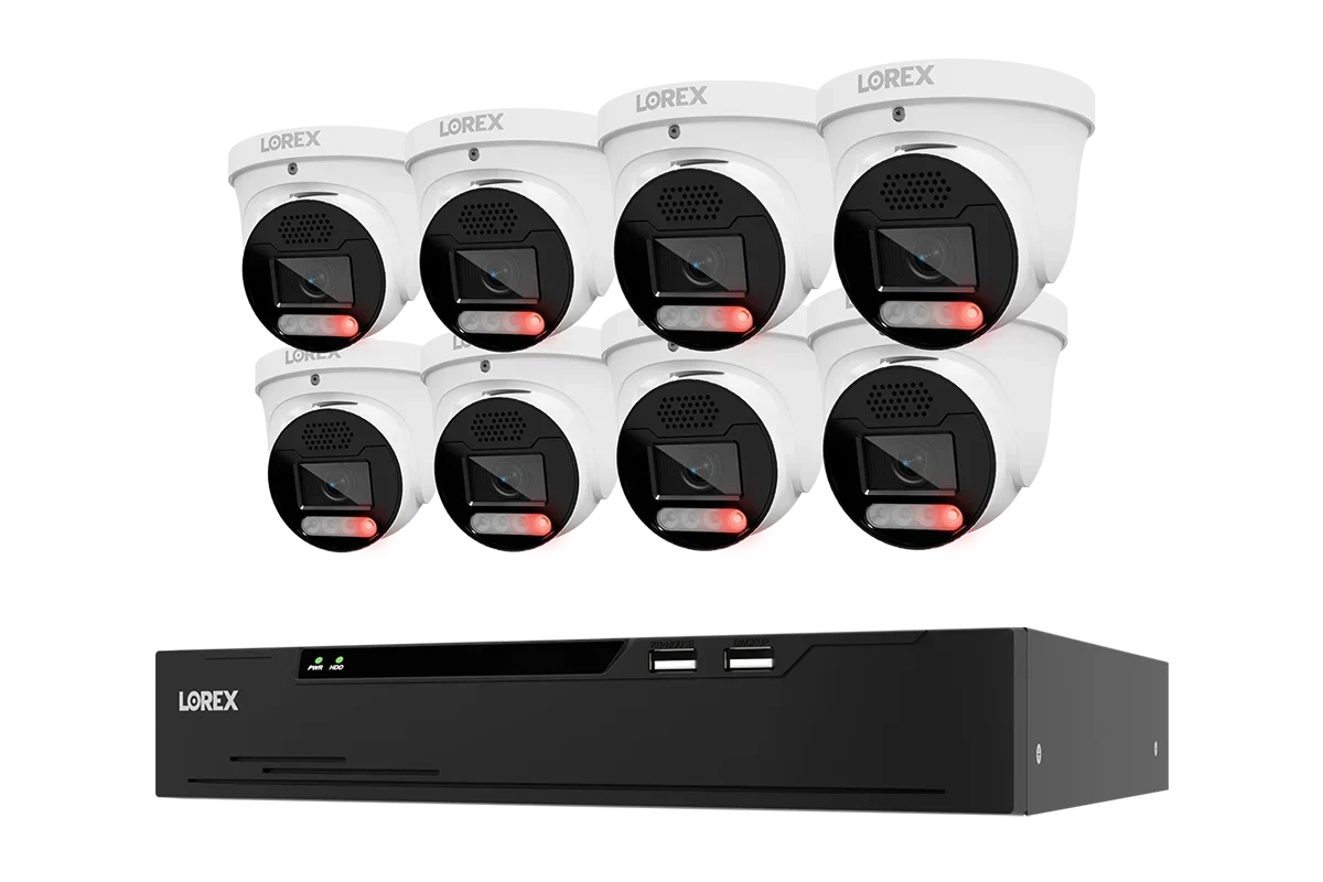 Lorex Connect X Series 4K 8-Channel Wired NVR System with X5 Turret Security Cameras - 2TB (Cables not included)