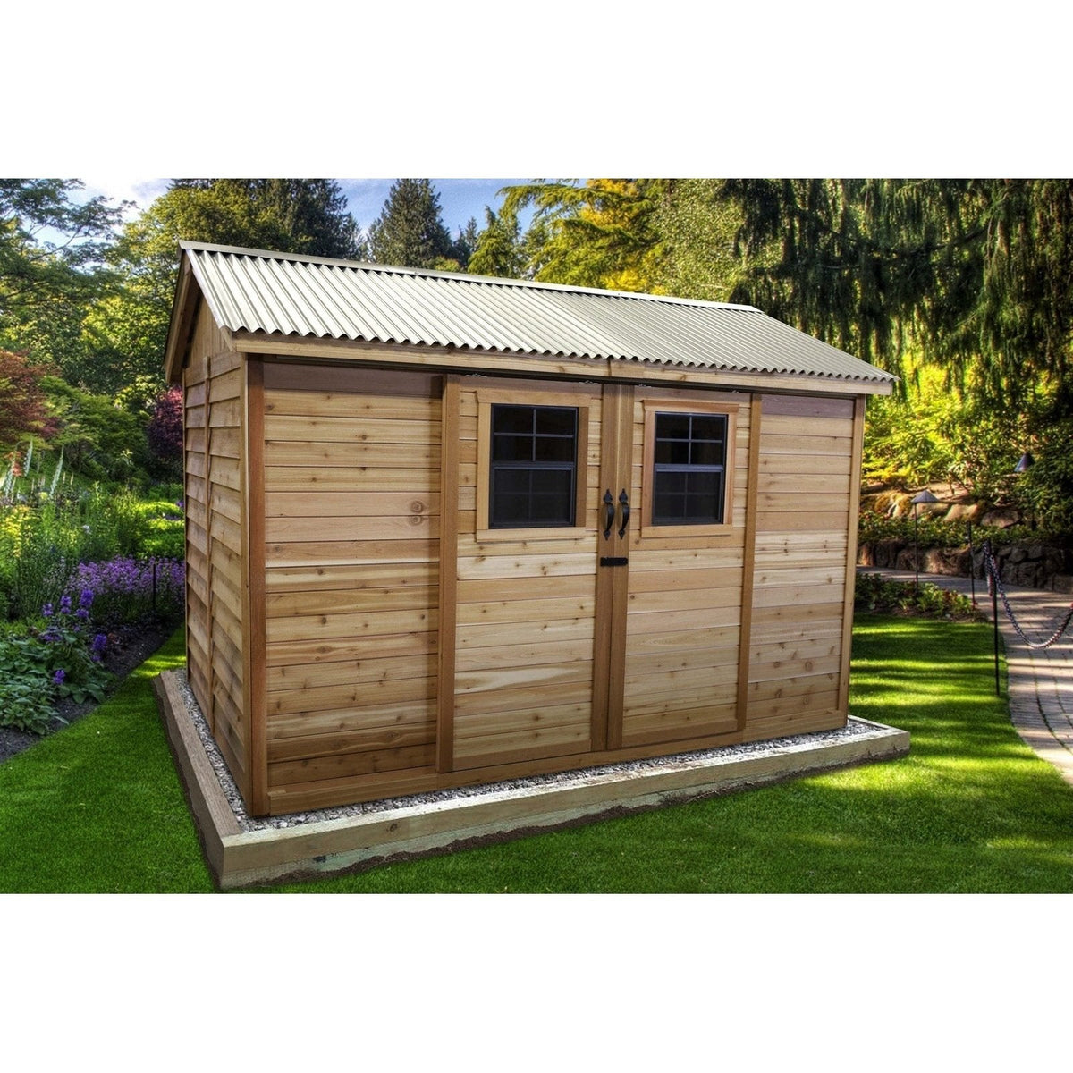 Outdoor Living Today 12'x8' Slider Cabana Garden Shed - CB128-SLIDER