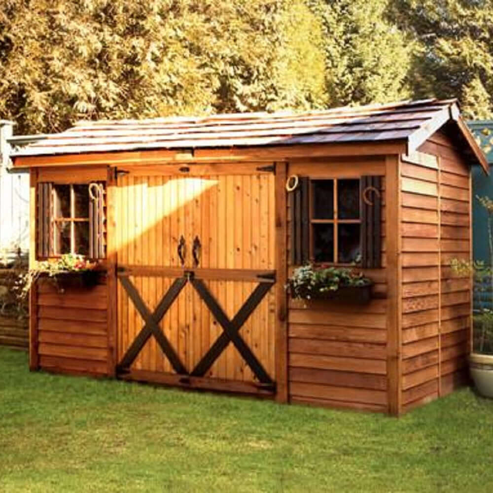 Cedarshed Longhouse Gable Style Double Door Shed - LH126