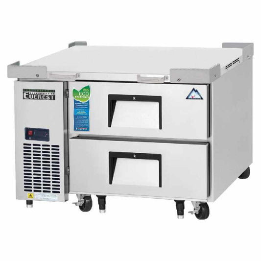 Everest - ECB36D2 Commercial 36" Chef Base Refrigerator 2 Drawers - ECB36D2