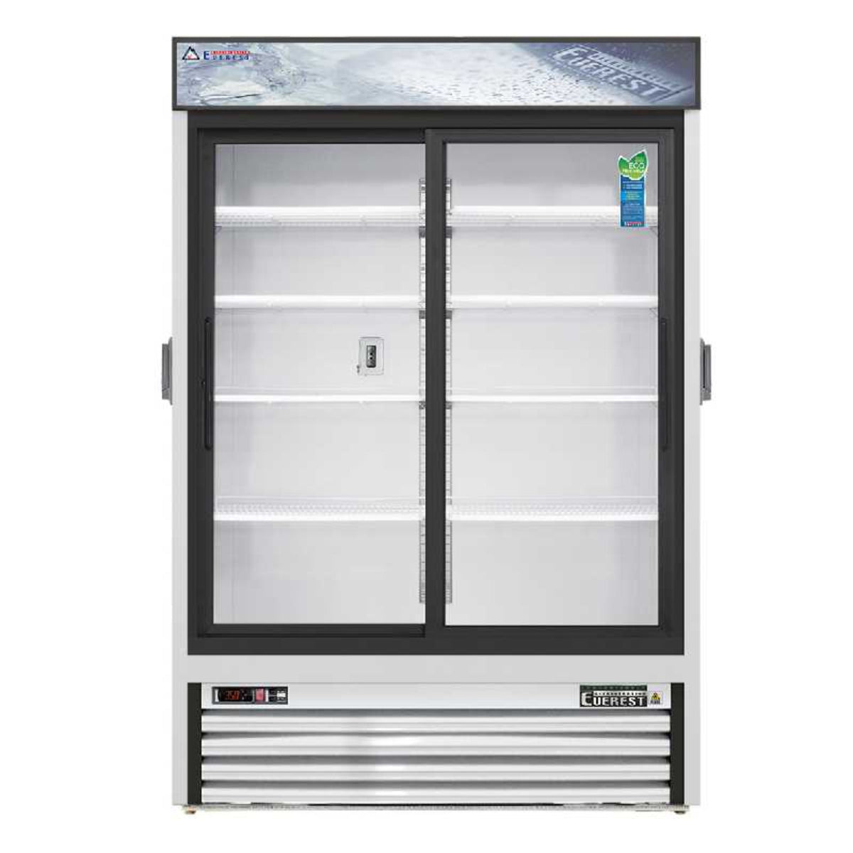 Everest - EMGR48C, Commercial 53" 2 Sliding Glass Door Chromatography Merchandiser Refrigerator 48 cu .ft. - EMGR48C
