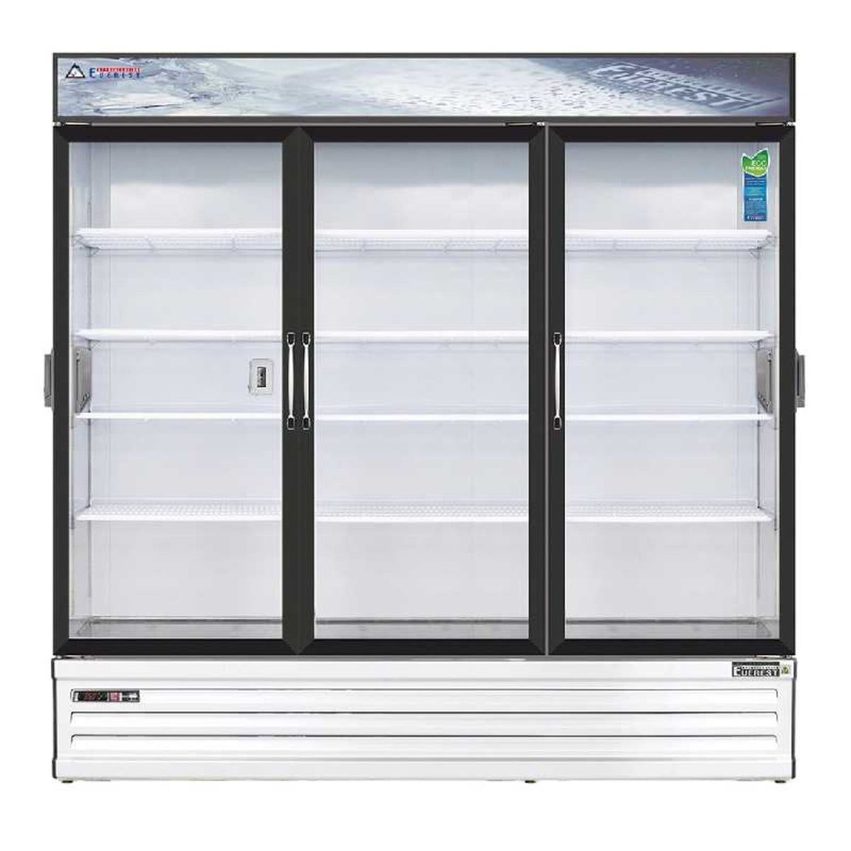 Everest - EMSGR69C, Commercial 72" 3 Swing Glass Door Chromatography Merchandiser Refrigerator 71 cu. ft. - EMSGR69C