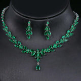 Emmaya Jewelry Set with Necklace & Cubic Zircon Stud Earrings