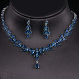 Emmaya Jewelry Set with Necklace & Cubic Zircon Stud Earrings