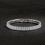 925 Silver Zircon Crystal Bracelet