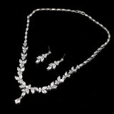 Emmaya Jewelry Set with Necklace & Cubic Zircon Stud Earrings