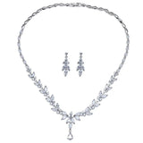 Emmaya Jewelry Set with Necklace & Cubic Zircon Stud Earrings