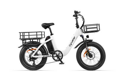 Cyrusher Rumble Step-Thru Fat Tire E-Bike - US-Rumble-WH