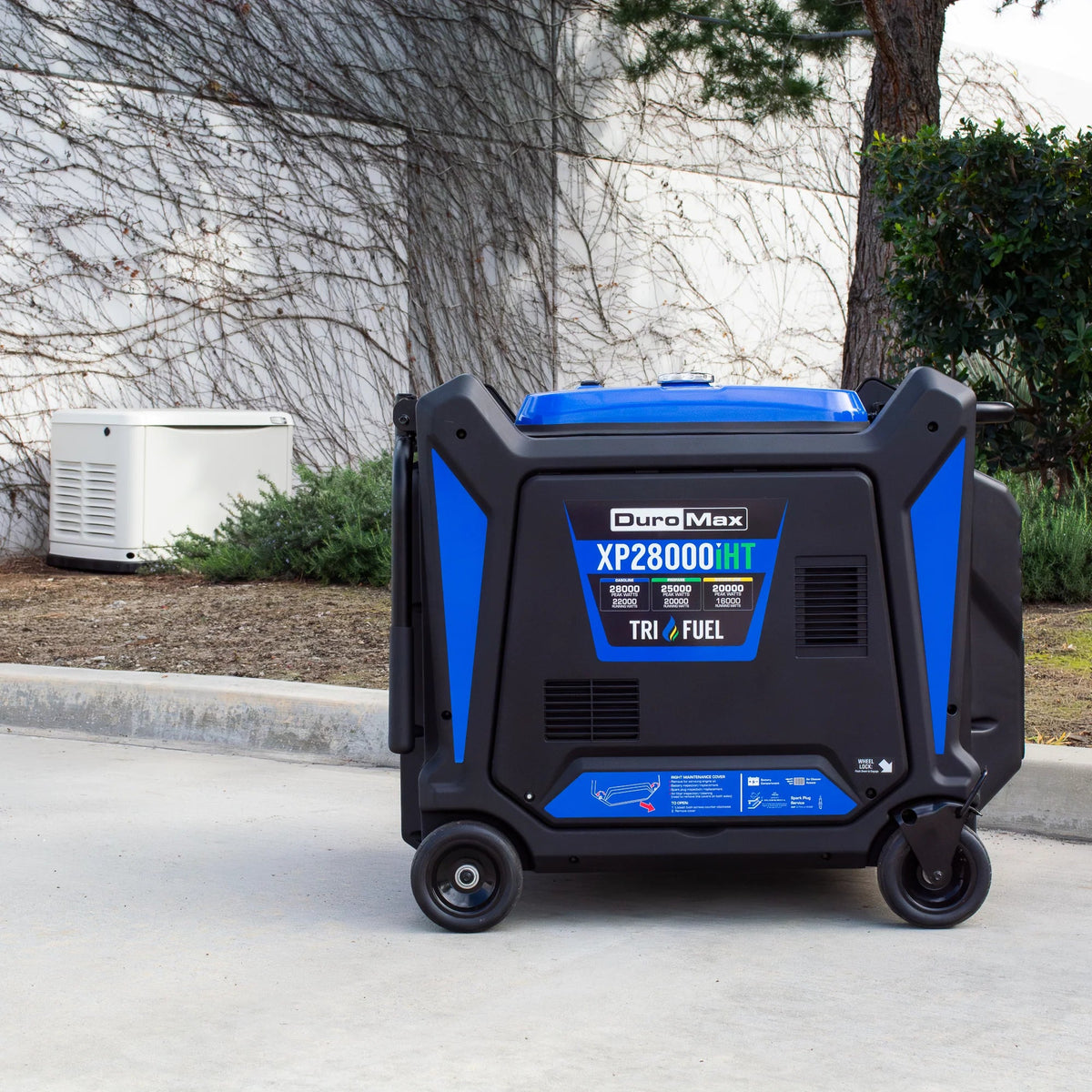 DuroMax 28,000 Watt V-Twin Tri Fuel Portable Digital Inverter Generator