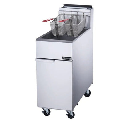 Dukers DCF4-LPG 50 lb. Gas Floor Fryer with 4 Tube Burner 120,000 BTU Liquid Propane - DCF4-LPG