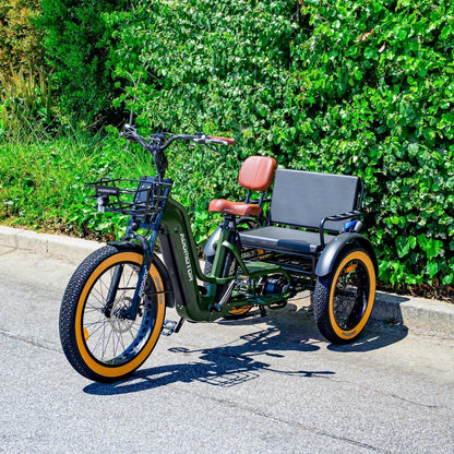 Addmotor 1000W 48V Grandtan Turbo Trike Mid Drive Fat Tire Electric Bike - EB-ADD-GTT-NBL