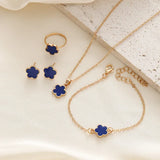 Five Piece Petal Clover Jewelry Set