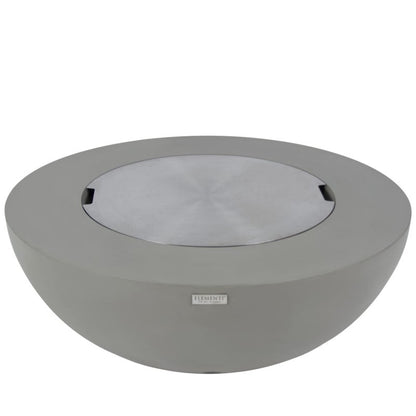Elementi Lunar Fire Bowl Light Gray with Stainless Steel Lid