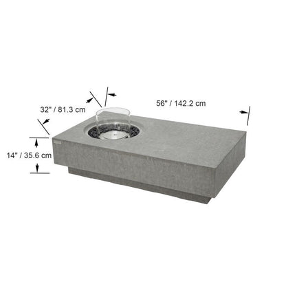 Elementi Metropolis Ethanol Fire Table Dimensions