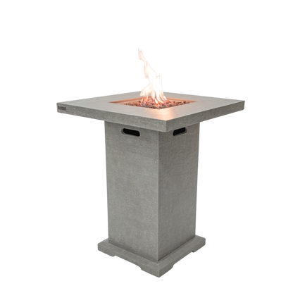 Elementi Montreal Fire Table LG Angled with Flame