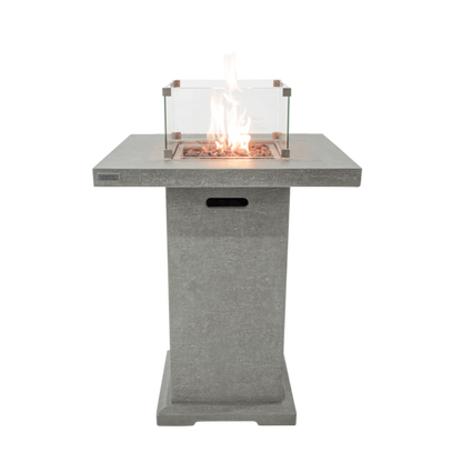 Elementi Montreal Fire Table LG with Wind Screen Flame