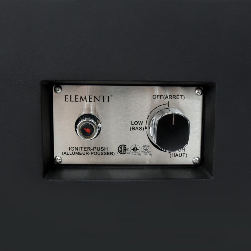 Elementi Plus Annecy Fire Table Black Igniter