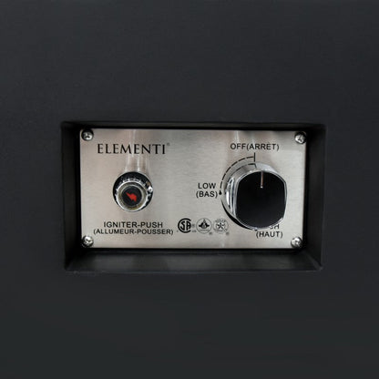 Elementi Plus Annecy Fire Table Black Igniter