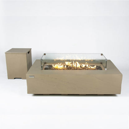 Elementi Plus Colorado Fire Table with Tank and WindScreen