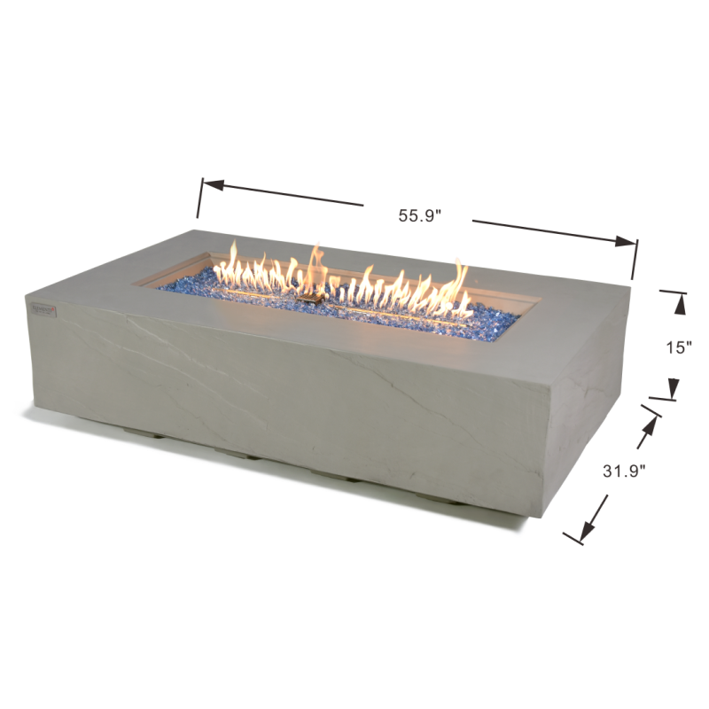 Elementi Plus Meteora Fire Table Dimensions