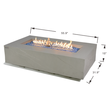 Elementi Plus Meteora Fire Table Dimensions