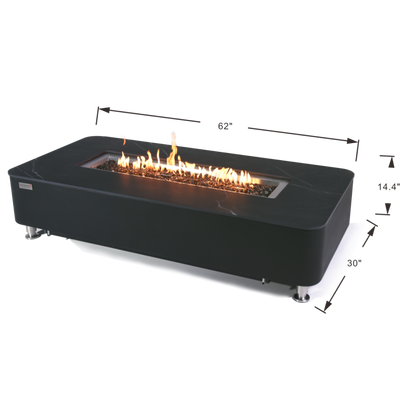 Elementi Plus Valencia Porcelain Top Fire Table Dimensions