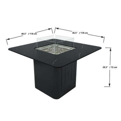 Elementi Plus Brugge Dining Fire Table Dimensions