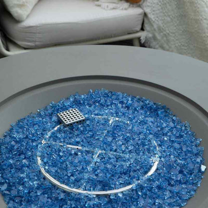 Elementi Plus Colosseo Fire Table With blue fire glass
