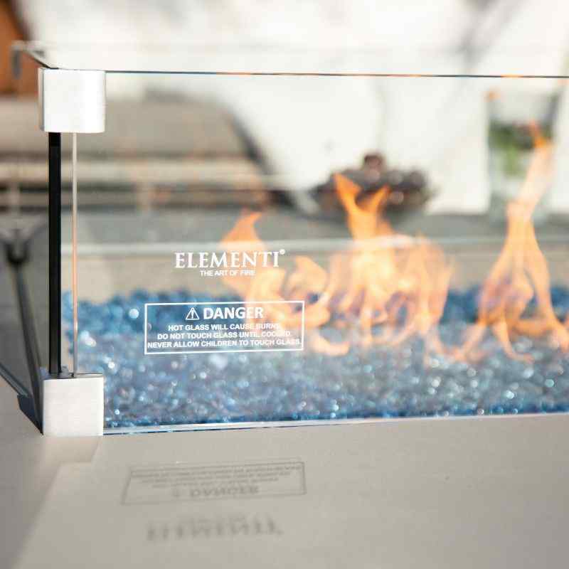 Elementi Plus Lucerne Fire Table With Flame Close up