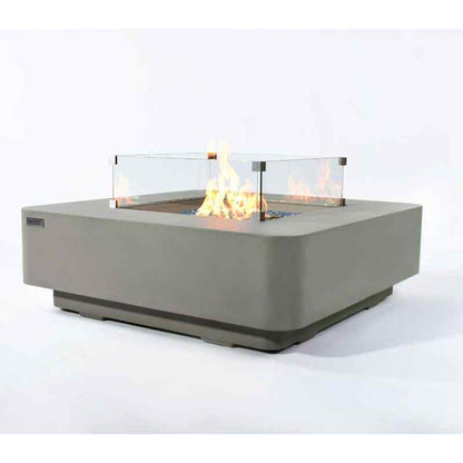 Elementi Plus Lucerne Fire Table With windscreen and flame silo